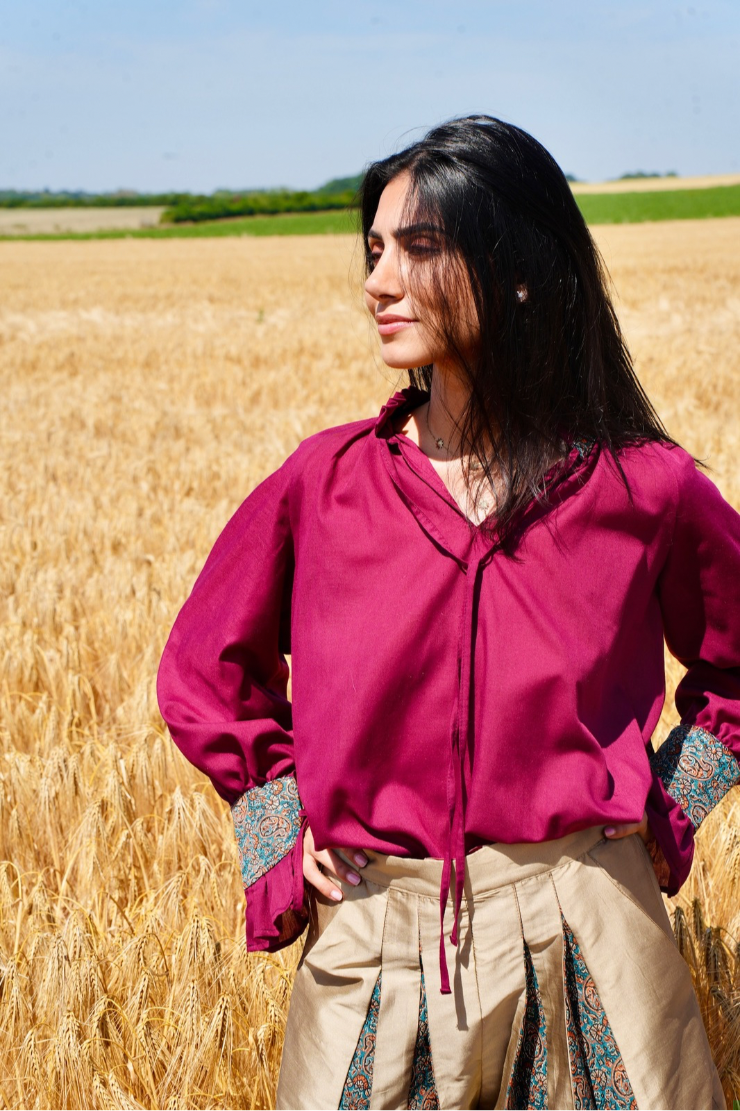 Navaz Shirt - Deep Berry